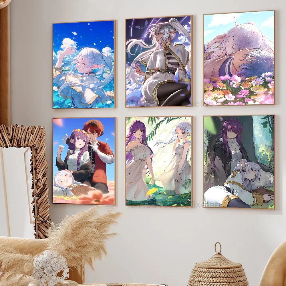 Anime F-Frieren Poster Paper Print Home Living Room Bedroom Entrance Bar Cafe Art Painting Decoration