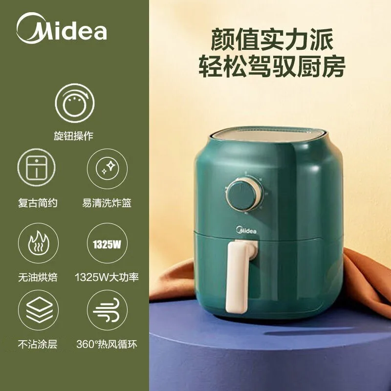 Midea Low Oil Air Fryer Household New Intelligent Multi-function Electric Fryer French Fries Split Design 220V