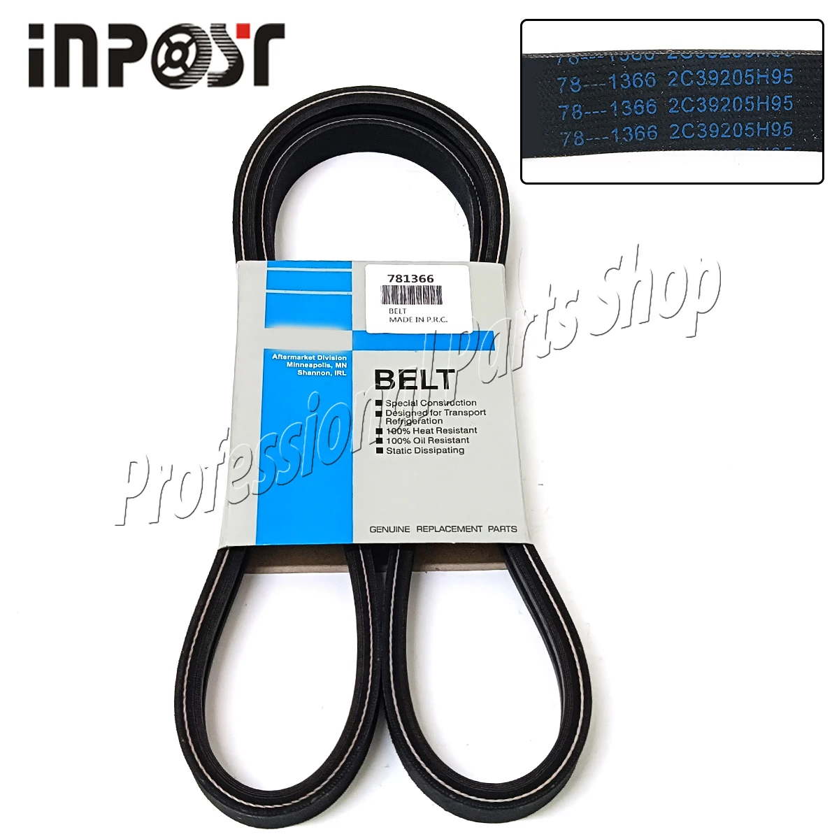 78-1366 Drive Belt For Compressor Thermo King MD 78-1366 781366