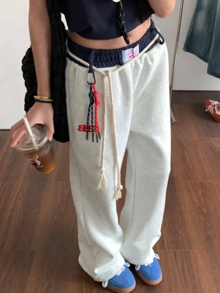 Houzhou Vintage Y2k Jogging hose Frauen Baggy American Street Hip-Hop Sport hose gerade Freizeit hose koreanische Harajuku Mode