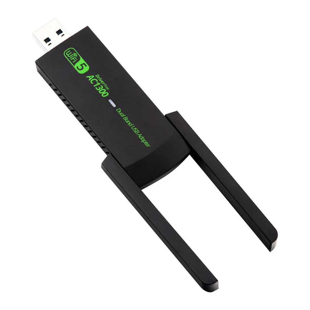 1300Mbps USB WiFi Adapter AC1300 WiFi 5 Ethernet Network Card Dual Band 5G 2.4G USB3.0 WiFi Dongle for PC Laptop WiFi Receiver