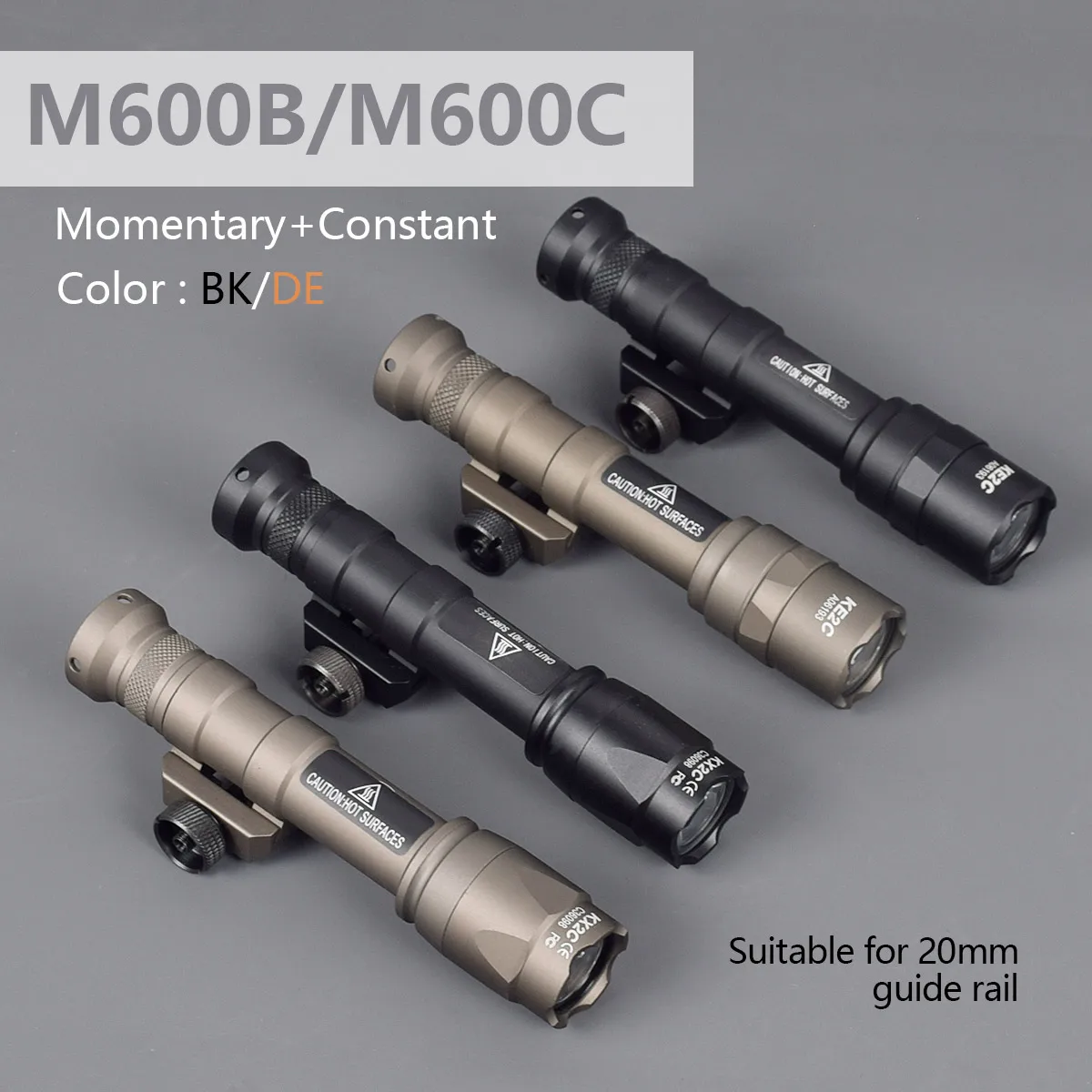 SureFire M600B M600C M600V M600V-IR Scout Light With Offset Mount Fits M-K Key 20mm Picatinny Rail Hunting Lighting Accessories