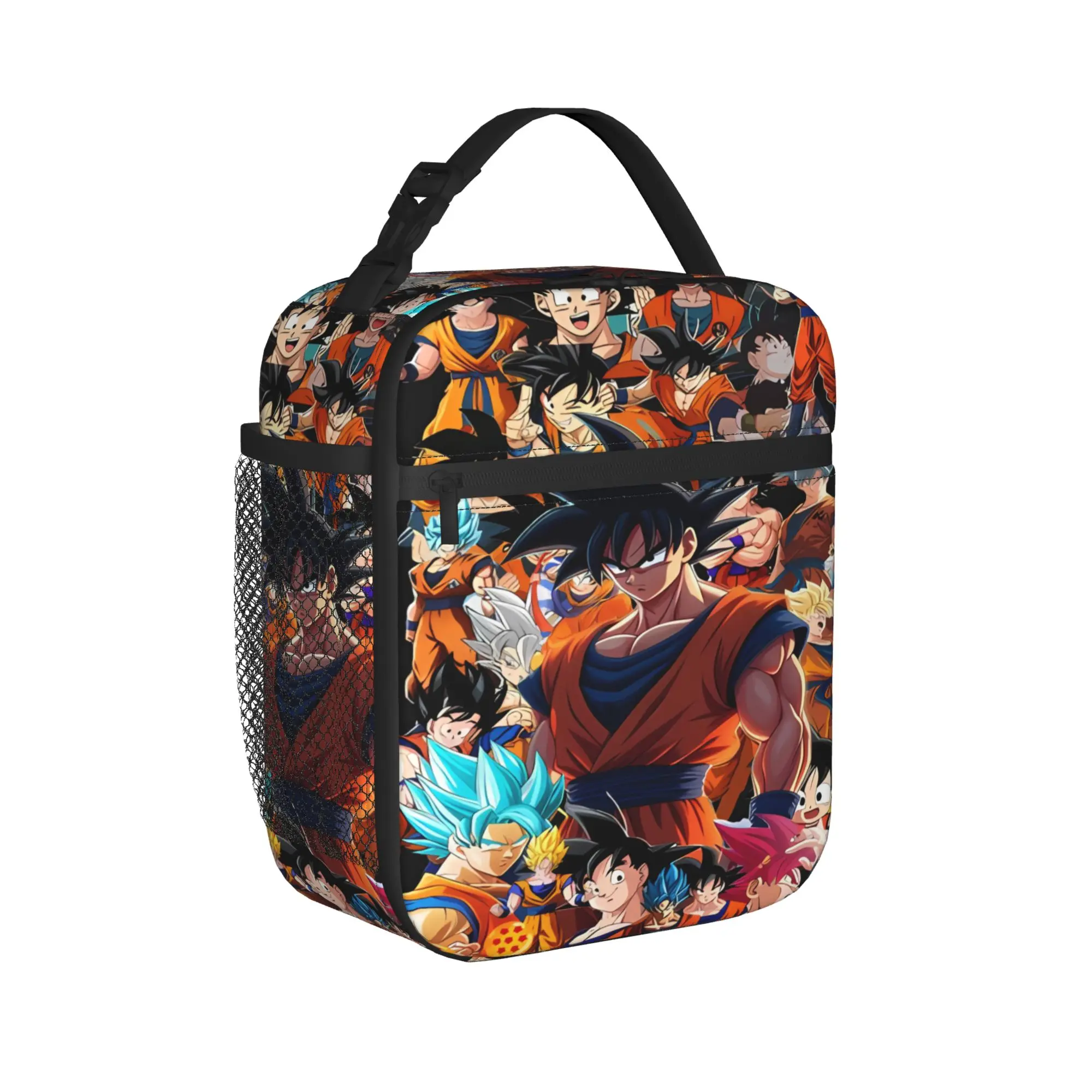 Dragons Ball Anime Song Goku Lunch Bag For Child  Designer School Lunch Box Kawaii Convenient Oxford Cooler Bag Back To School