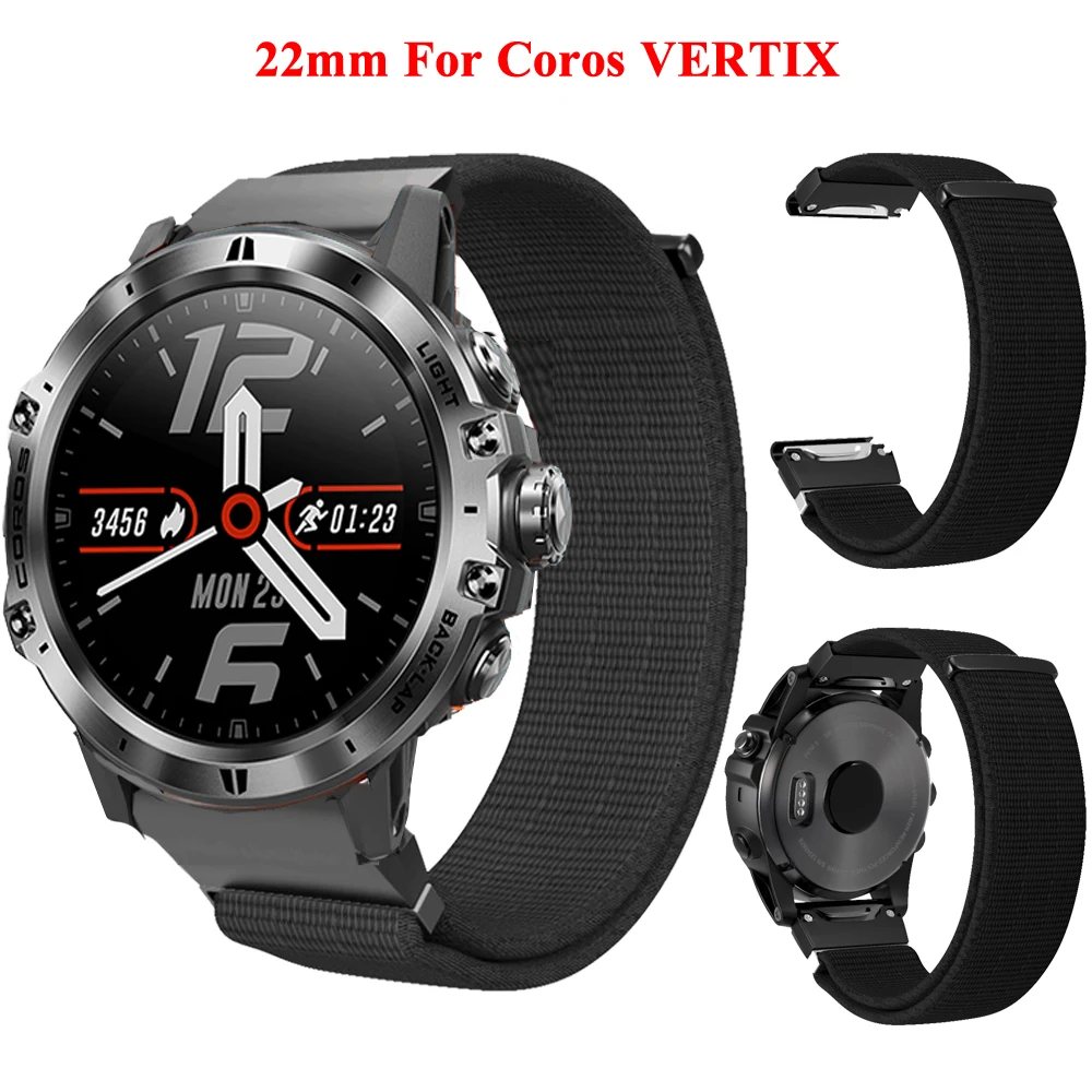 Watchband Straps For Garmin Fenix 7 5 Plus 6 Pro 22mm Coros VERTIX Nylon Loop Replacement For MARQ Series Band Bracelet Correa