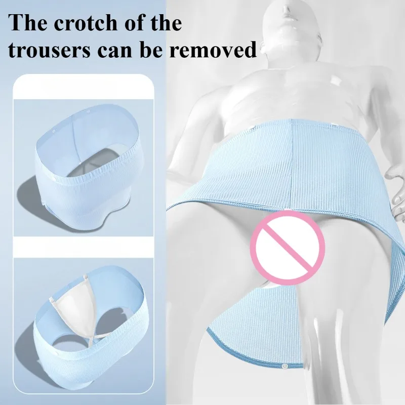 Multifunction Arrow Shot Man Underwear Boxers Hollow Out Shorts ‌Sleep Naked‌ Health Care Underpants Crotch Expose Panties
