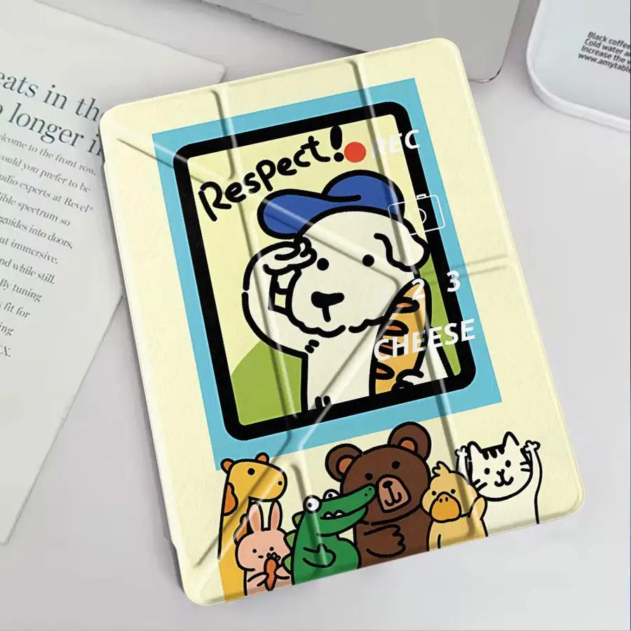 

Чехол-подставка для планшетов iPad Air 4, 5, M3, M2, 1, 2, M4, 11 дюймов, Pro 2025, Pro 11-го, 10-го, 9-го, 8-го, 7-го поколений, 12.9 дюймов, Mini 6, 7, с милым дизайном в виде собаки