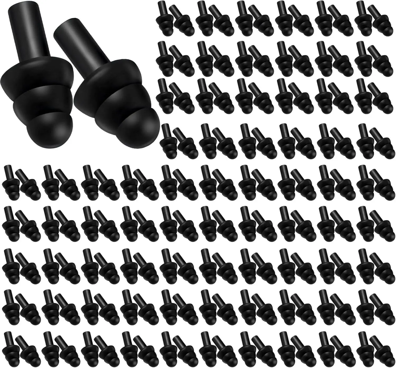 

Мягкие многоразовые водонепроницаемые беруши для сна, защиты от шума и плавания, черные