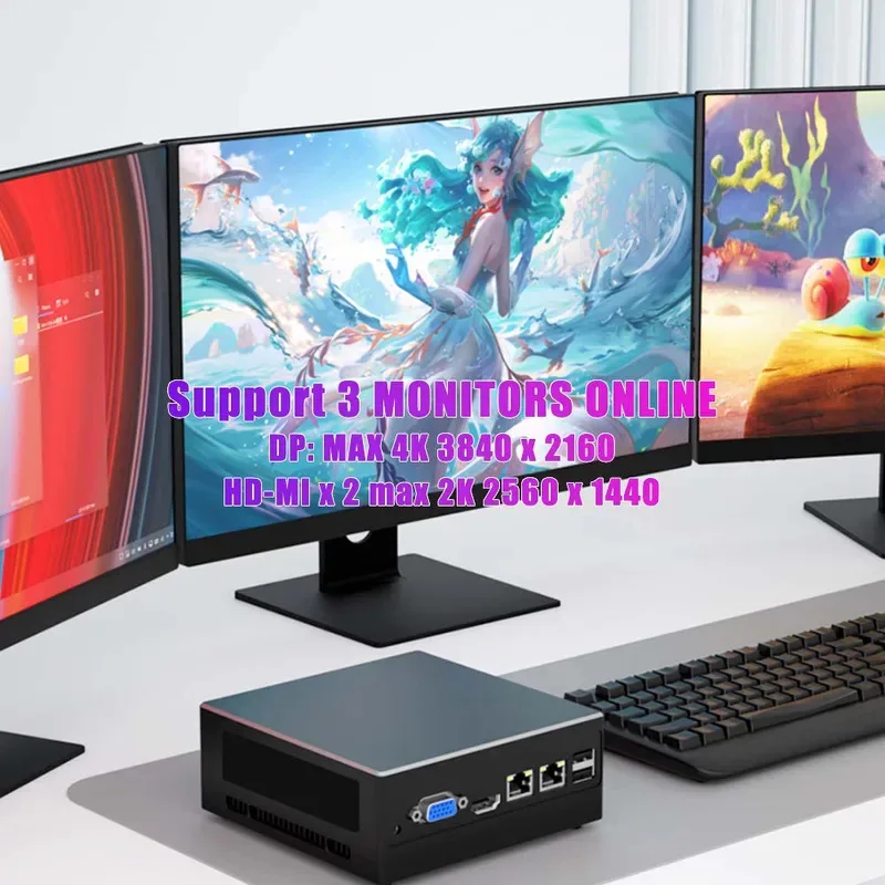 Mini Uds Mini Pc Mini Pc Core I7 I9 I3 I5 Gamer Atuo CPU N100 placa base sin ventilador Rtx De ordenador para juegos