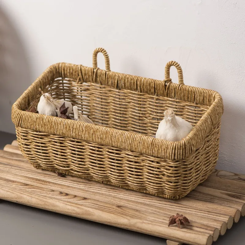 Imitation Vine Weaving Storage Basket Handmade Weaving Storage Basket Home Decoration