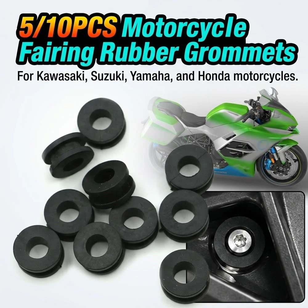 Universal Fastener Kit For Kawasaki, Suzuki, Yamaha, and Honda etc Fairing Rubber Grommets Bodywork Cowling Mounting Bushing