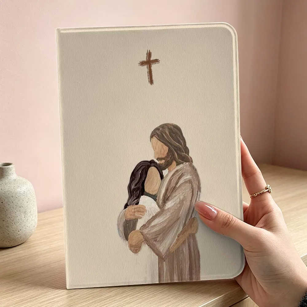 

Jesus Hug Woman Pattern Soft For iPad Pro Air mini 7 6 5 4 3 2 1 9gen 8gen M5 M4 11th 10th A17 Pro A16 Inch Tablet Case