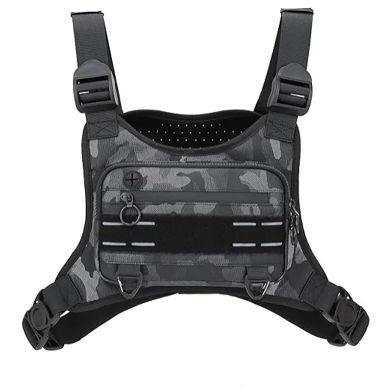 Outdoor Tactical Chest Bag for Men Multifunctional Training Running Double Shoulder Sports Hiking Fitness Bag Tactical Phone Cas