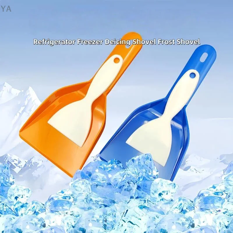 2 in 1 Refrigerator Defrost Shovel Food Grade Plastic Ice Scraper for Kitchen Cleaning Car Window Deicing