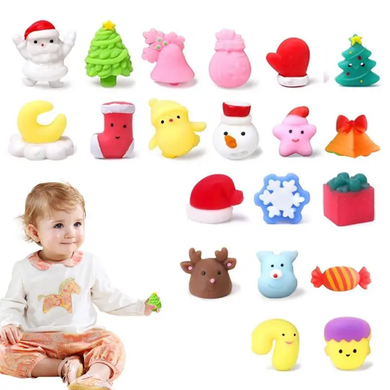 

Stress Toys Cute Small Christmas Theme Stress Toy Playset 24 PCS Sensory Toys Home Party Decoration Christmas Small Sensor Ball