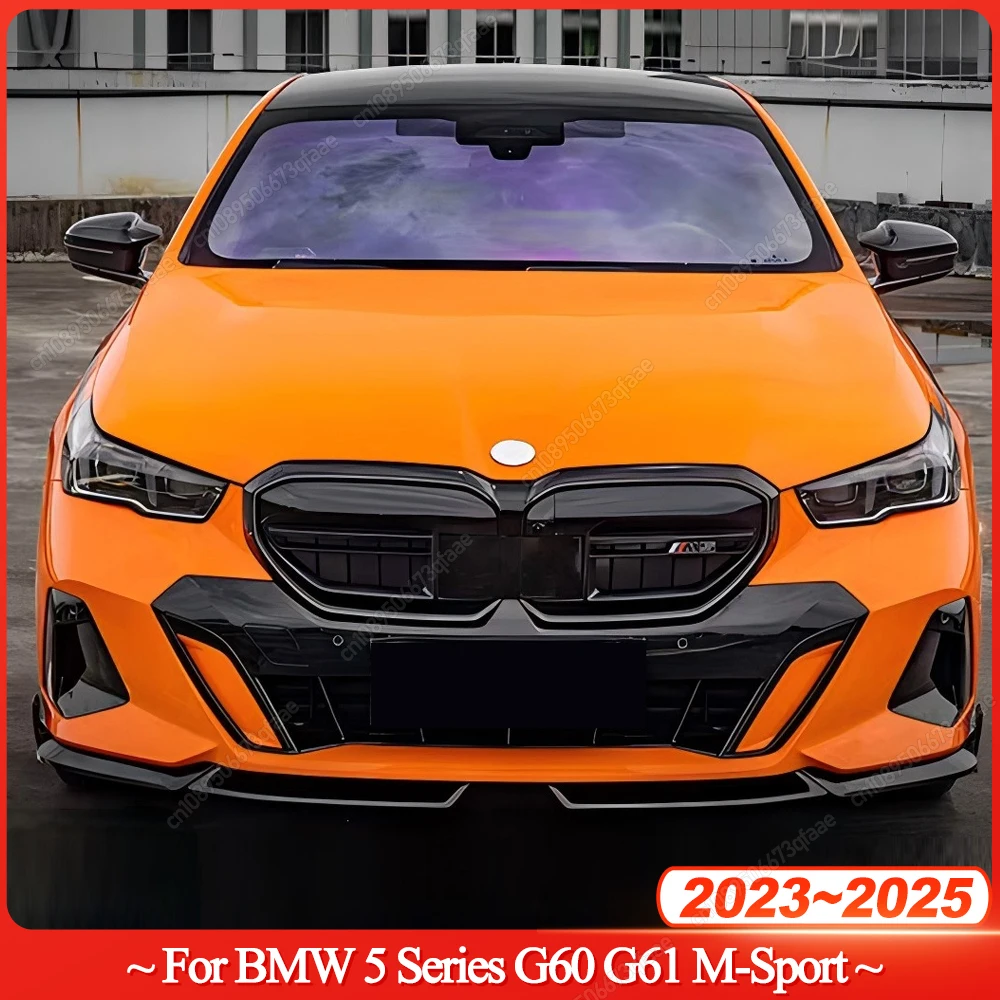 

Front Bumper Chin Splitters Lip Spoiler Body Kits Diffuser For BMW 5 Series G60 G61 520d 520i 530e 550e i5 M60 M-Sport 2023-2025