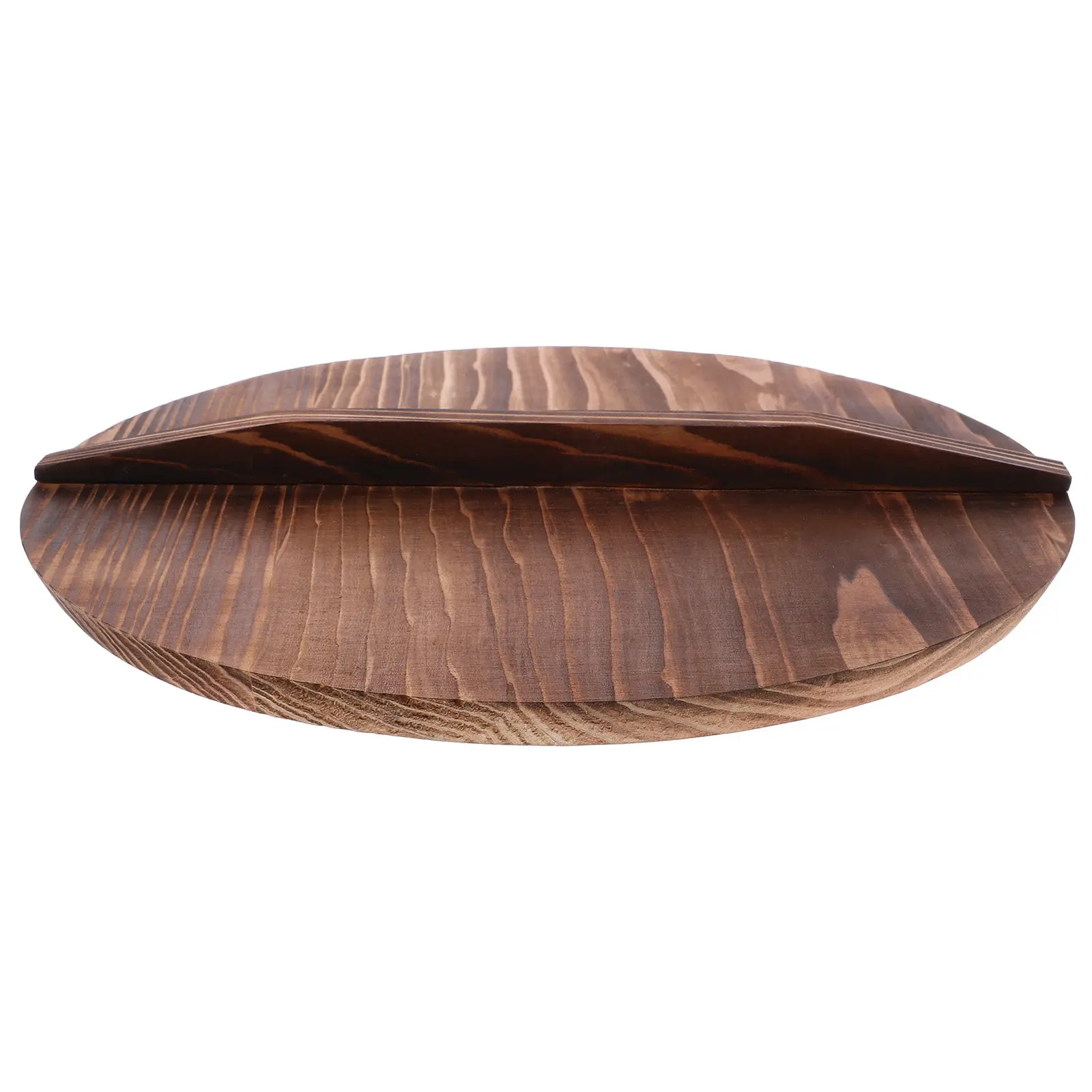 Wooden Pot Lid Anti Scald Heat Resistant Splicing Design Pan Cover Kitchen Cookware Accessory