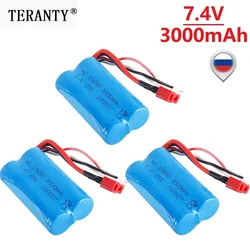 7.4V 3000mah bateria lipo 18650 2S T wtyczka do Q46 Wltoys 10428 /12428/12423 RC akcesoria samochodowe 7.4V akumulator o dużej pojemności