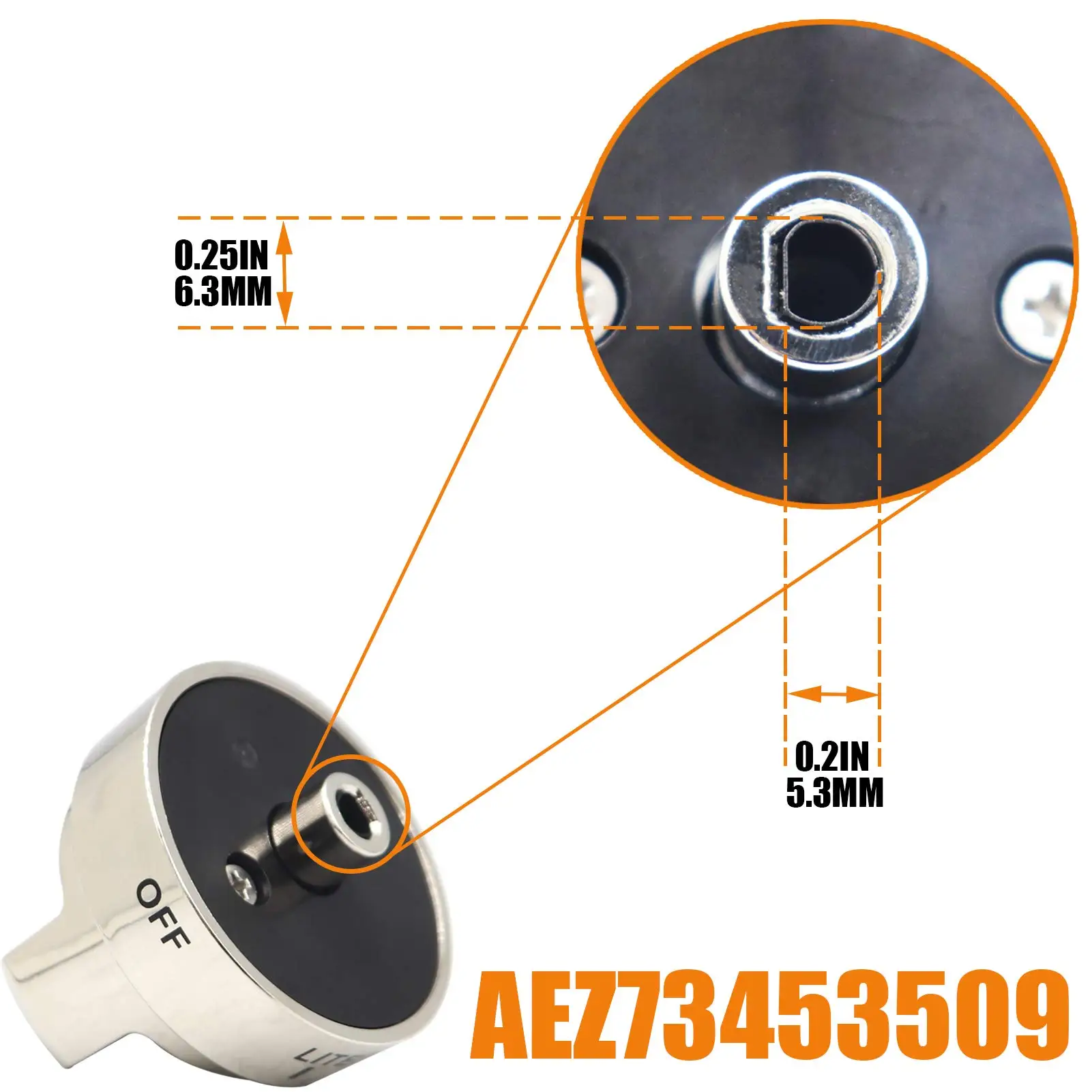 AEZ73453509 Oven Range Stove Knobs Replacement for Stove lrg3095st ldg3036st aez72909008 aez72909007 aez72909013 ps7321756