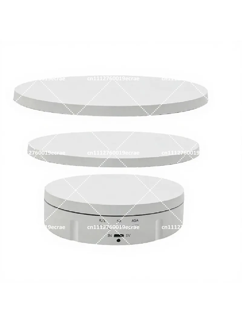 3-Speed Electric Rotating Display Stand, 360° Turntable with USB Charging, Photo Video Shooting Stand for Jewelry Shoes