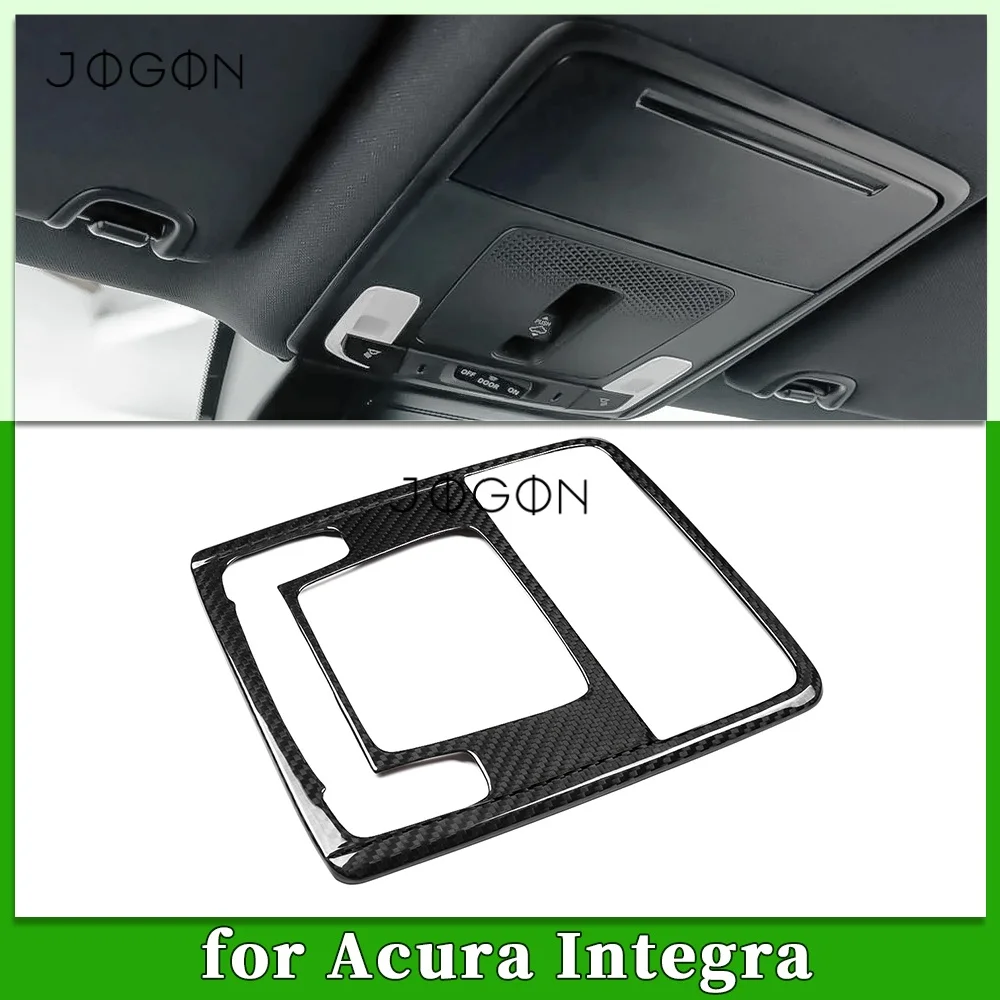 Carbon Fiber Car Interior Front Roof Reading Light Lamp Panel  Cover Trim Accessories For Acura Integra Type S DE5 A-Spec 2022+