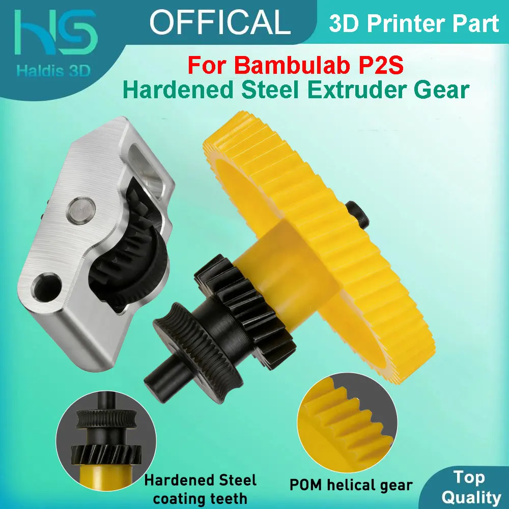 

Комплект интегрированных шестерен для экструдера из закаленной стали для Bambu Lab P2S, аксессуары для 3D-принтера Bambu Lab P2S