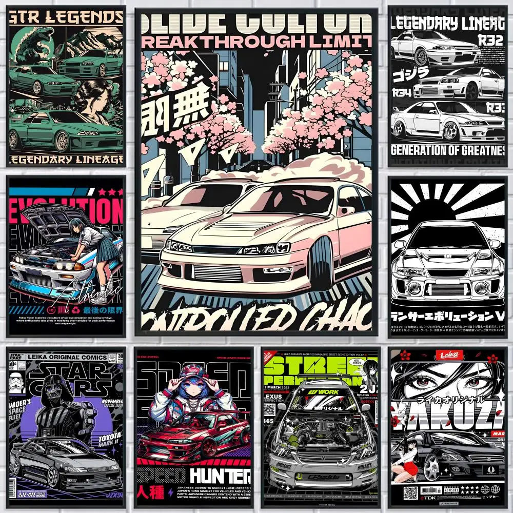 

Cool Anime Racing GTR Poster HD Print Personalized Canvas Wall Mural Art Poster Photos for Living Room Home Decor Durable
