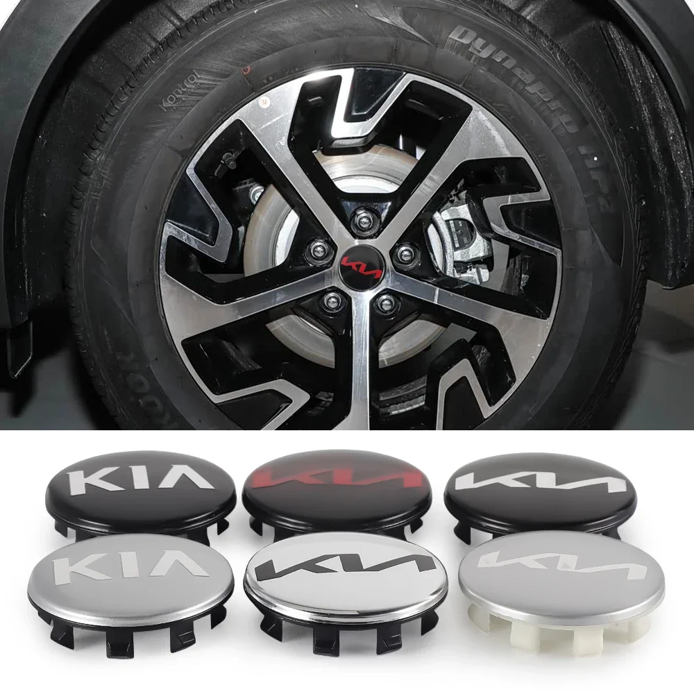 4Pcs Car Wheel Center Cover Hub Cap Auto Accessories For KIA K3 K5 Rio Sportage Ceed 3 K6 Picanto Optima Sorento hub center cap