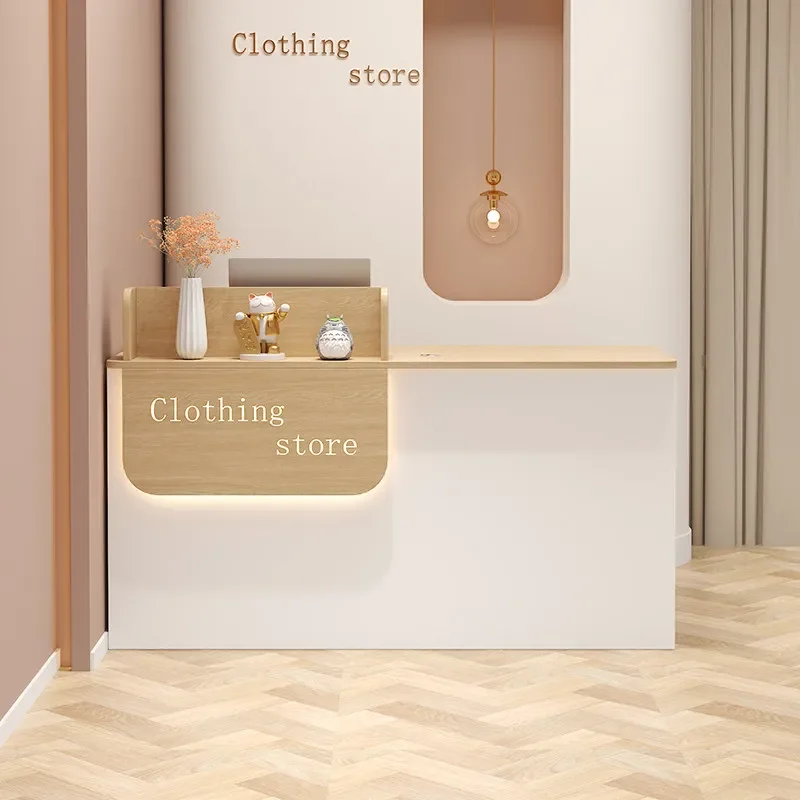 School Decor Reception Counter Luxury Boutique Cosmetic Shop Reception Counter Clothing Retail Store Theke Empfang Furniture