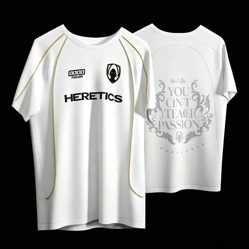 New 2026 Uniform Team Heretics Jersey Men's Fashion Esports Club Fans T-shirt LOL LEC Game Tees Streetwear  Tops Tees