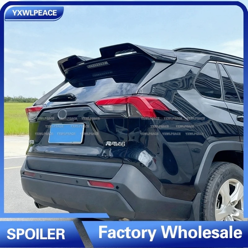 Para Toyota nuevo RAV4 Spoiler 2020 - 2024 2025 ABS plástico estilo grande alerón trasero del techo alerón del maletero Kit de carrocería Accesorios