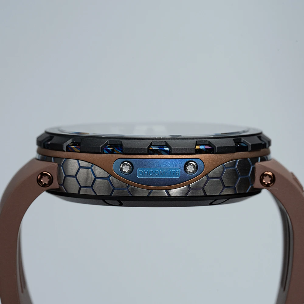 POSAN Hand Winding Timascus Mechanical Sapphire Man นาฬิกาคู่มือ Hollow กันน้ําไทเทเนียม Sipmle นาฬิกาสําหรับชาย PSW-001C