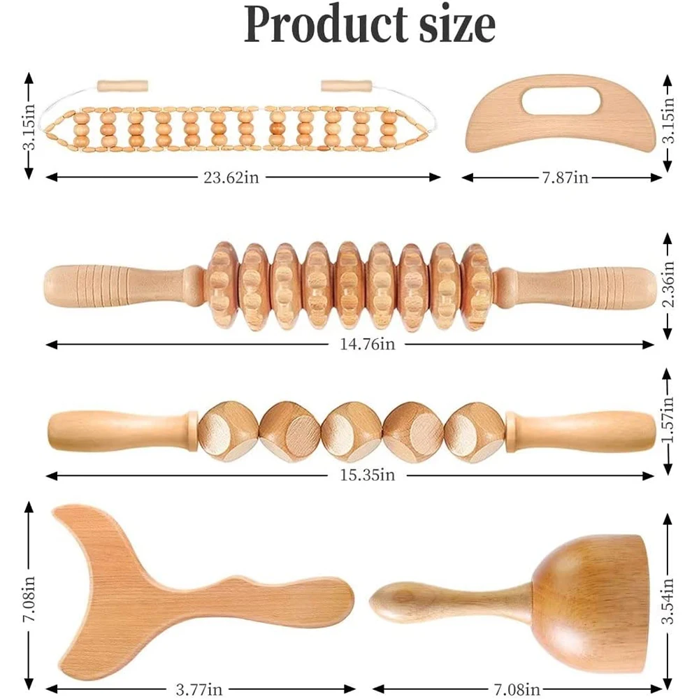 อุปกรณ์การนวดบำบัดไม้ชุดกดสิวอุปกรณ์การนวดระบายน้ำเหลืองไม้สำหรับแกะสลักร่างกายชุด maderoterapia สำหรับ anticellulite