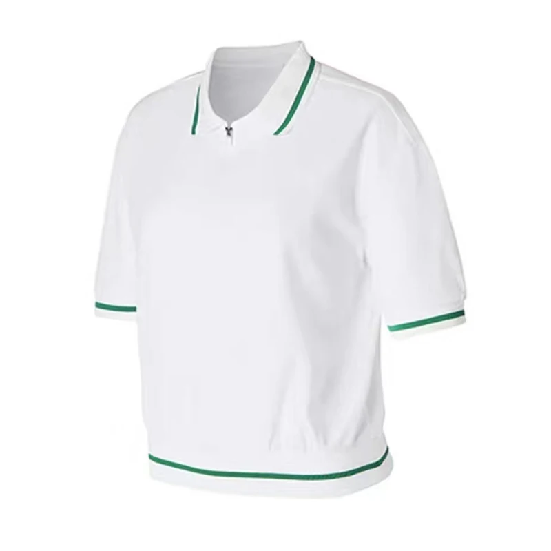 

Spring/Summer New Golf Women's Outdoor Quick Drying Sweatshirt Comfortable Short Sleeve T-shirt Ladies Half Zipper Pullover Top