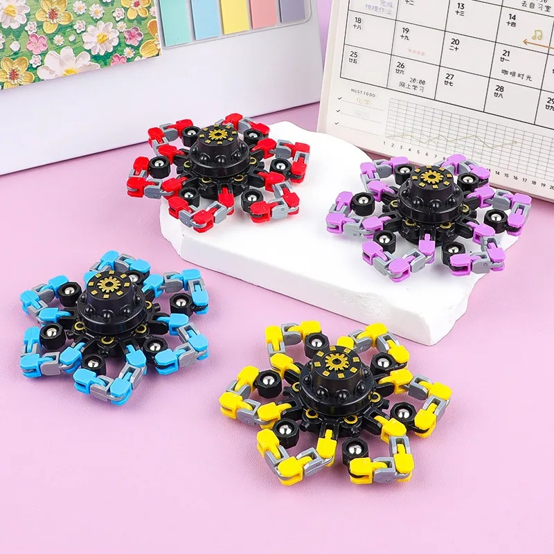 Transformowalna zabawka antystresowa typu łańcuch dla dzieci, redukująca stres, fidget spinner, losowy kolor, kreatywny prezent na Nowy Rok