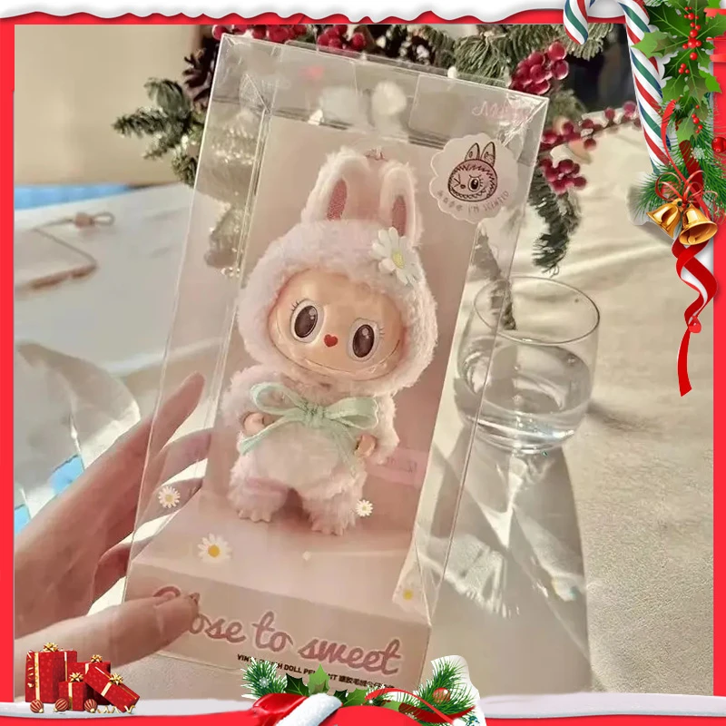 

Pink Labubu Mokoko 1st Spring Flower Sweetheart Vinyl Doll Kawaii Backpack Pendant Amusement Park Limited Editio Christmas Gifts