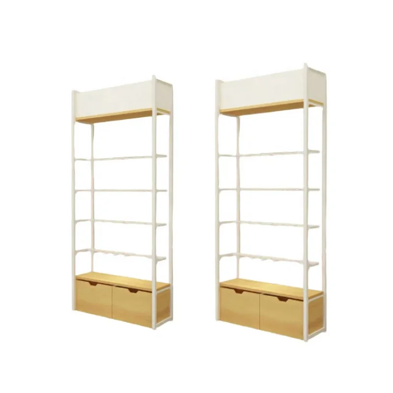 custom.Miniso Shelf Wood Display Shelf Miniso Retail Shop