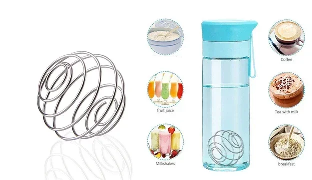 2 Size Fitness Shaker Stirring Ball / Mixing Mixer Ball Shake The Protein Powder / Stainless Steel Whisk Blender Spring Ball