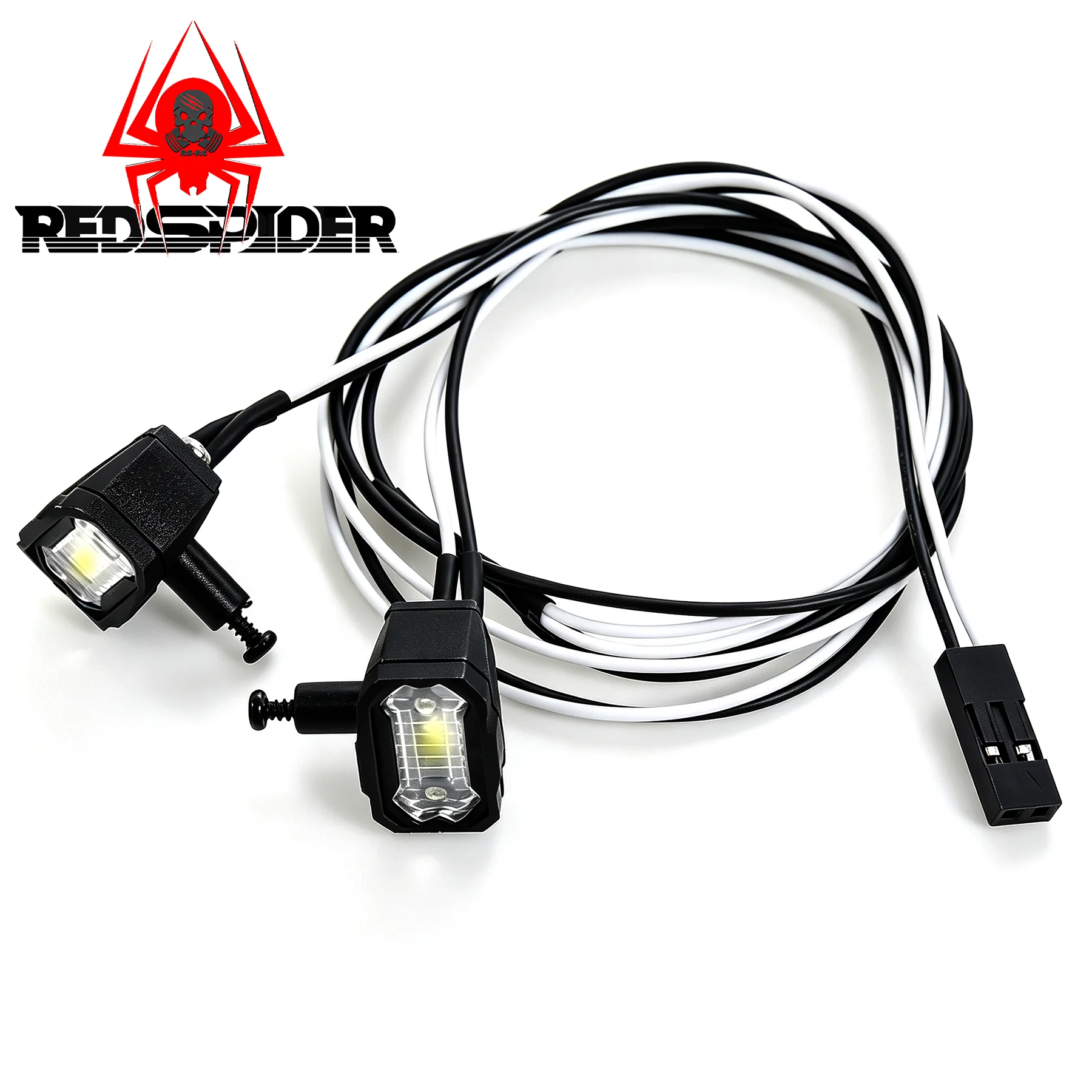 RED SPIDER 1set RC LED Spotlight Headlight Search Light RC Car Light Kit For  SCX10 Axial Wraith RC Crawler Truck Upgrade Parts