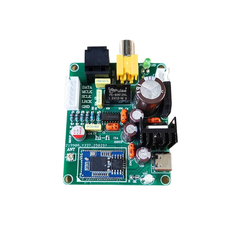 QCC3084 Bluetooth 5.4 Fiber Coaxial I2S Digital Output Board DC 8-16V LDAC APTX HD