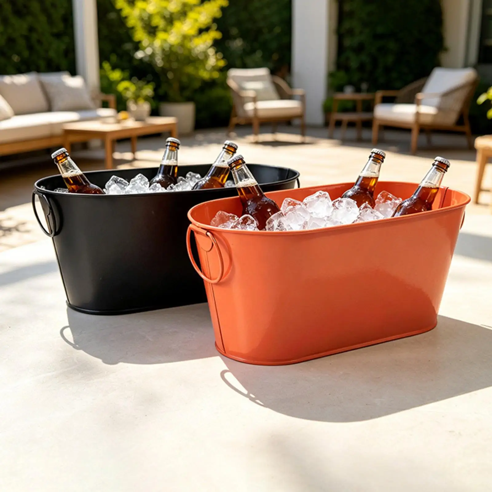 Eiskübel mit Doppelgriffen für Cocktails, Getränke, Wein, Champagner, Bier und Cocktails