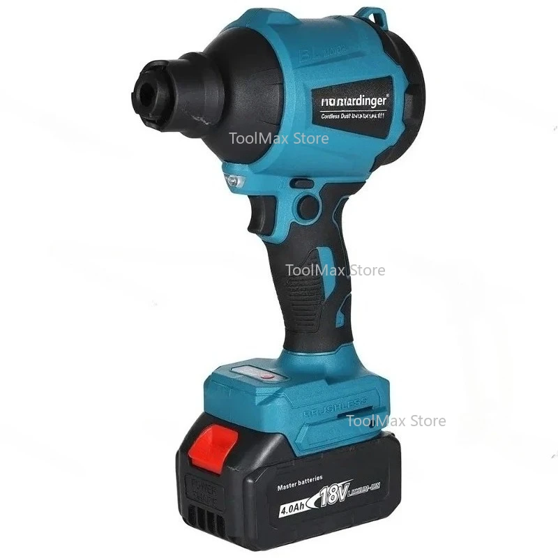 Rechargeable Brushless Cordless High Speed Blower,Electric Inflator,with Blowing,Dusting,Vacuuming,​and 6 Different Nozzles