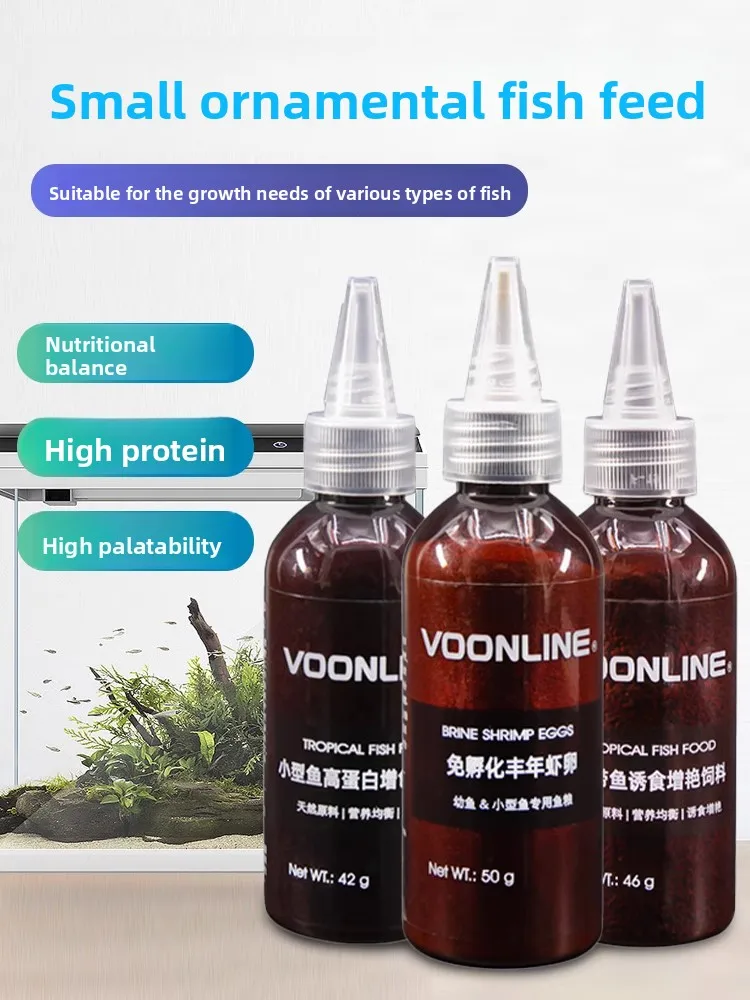 

VOONLINE Fine Granules Tropical Fish Food &Brine Shrimp-High Protein&Color Enhancing for Guppy,Betta,Tetra,Killifish&Nano Fish