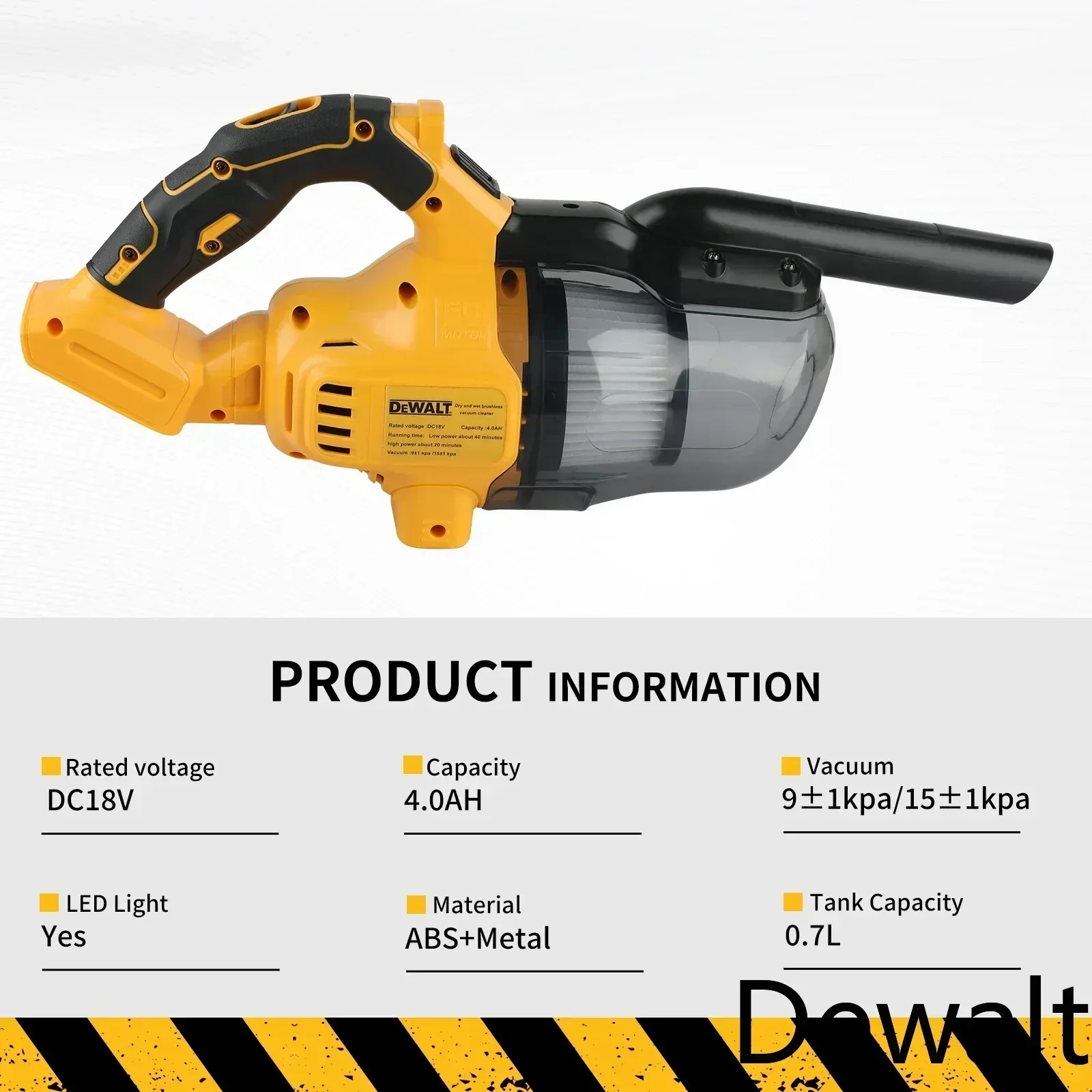 DEWALT DCV501 Vacuum Cleaner  Industrial Cleaner Cordless Handheld Dust Collector Rechargeable for Car Home Gardon Cleanin