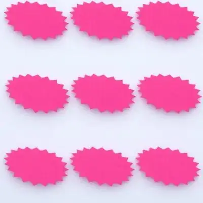

100 Sheets Fluorescent Paper Price Tags 8x11cm Pink Mid Size Advertising Stickers Retail Shops Promotions SALE Folder Labels