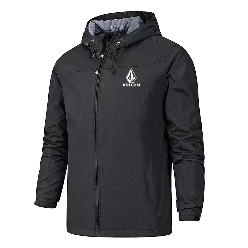 

Men's spring and autumn trendy casual hooded jacket, fashionable outdoor windproof and waterproof fishing men's windbreaker