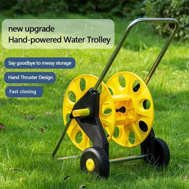 for Factory Direct Sell 20-50m Retractable High Pressure Plastic ABS Water Hose Holders with Wheels