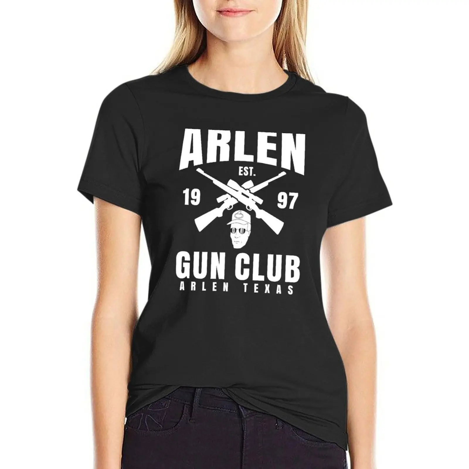 Arlen Gun Club เสื้อยืดผู้หญิงกราฟิกตลกๆเสื้อผ้าอะนิเมะ2024ฤดูใบไม้ผลิ