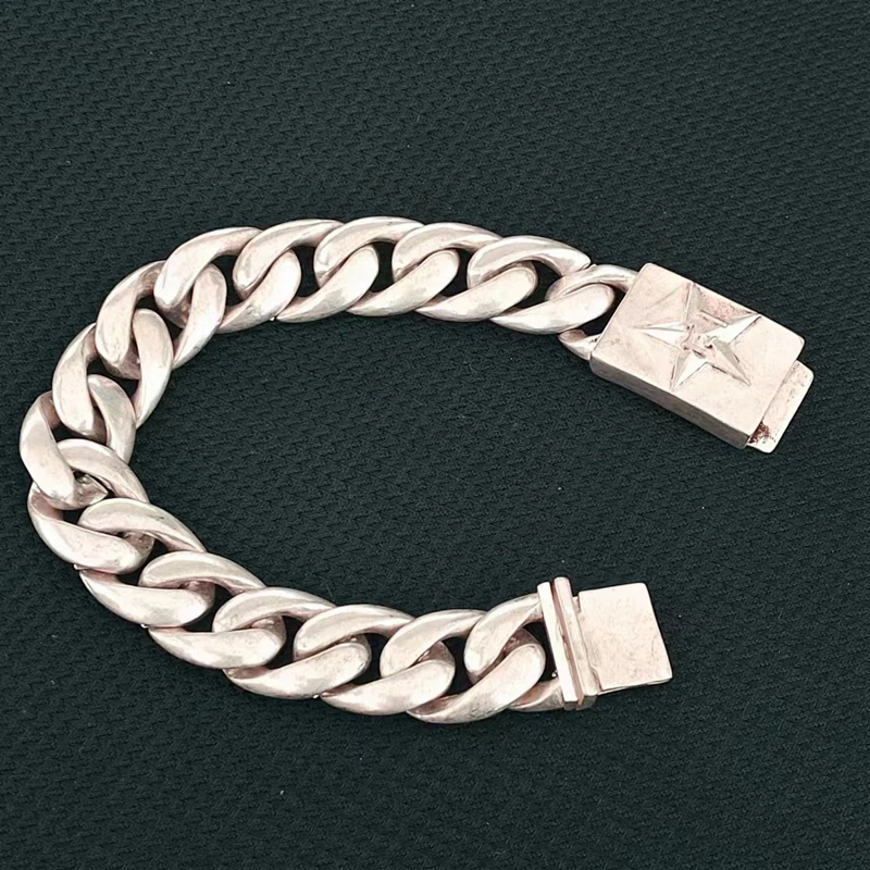 Fashion Tibetan Silver Twist Bracelet Exquisite Workmanship Simple Personalized Jewelry for Couples Women Men Gift