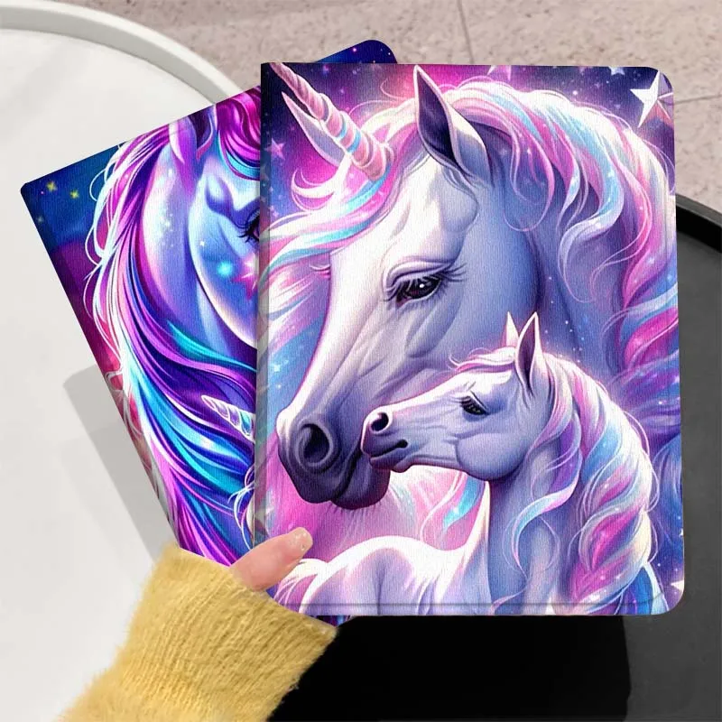 

Cute Sparkling Horse Family Gift For Huawei MediaPad T5 T10s M6 M5Lite SE Honor Tab 5 6 7 V7 V8 X8a X9a Pro Soft Tablet Case