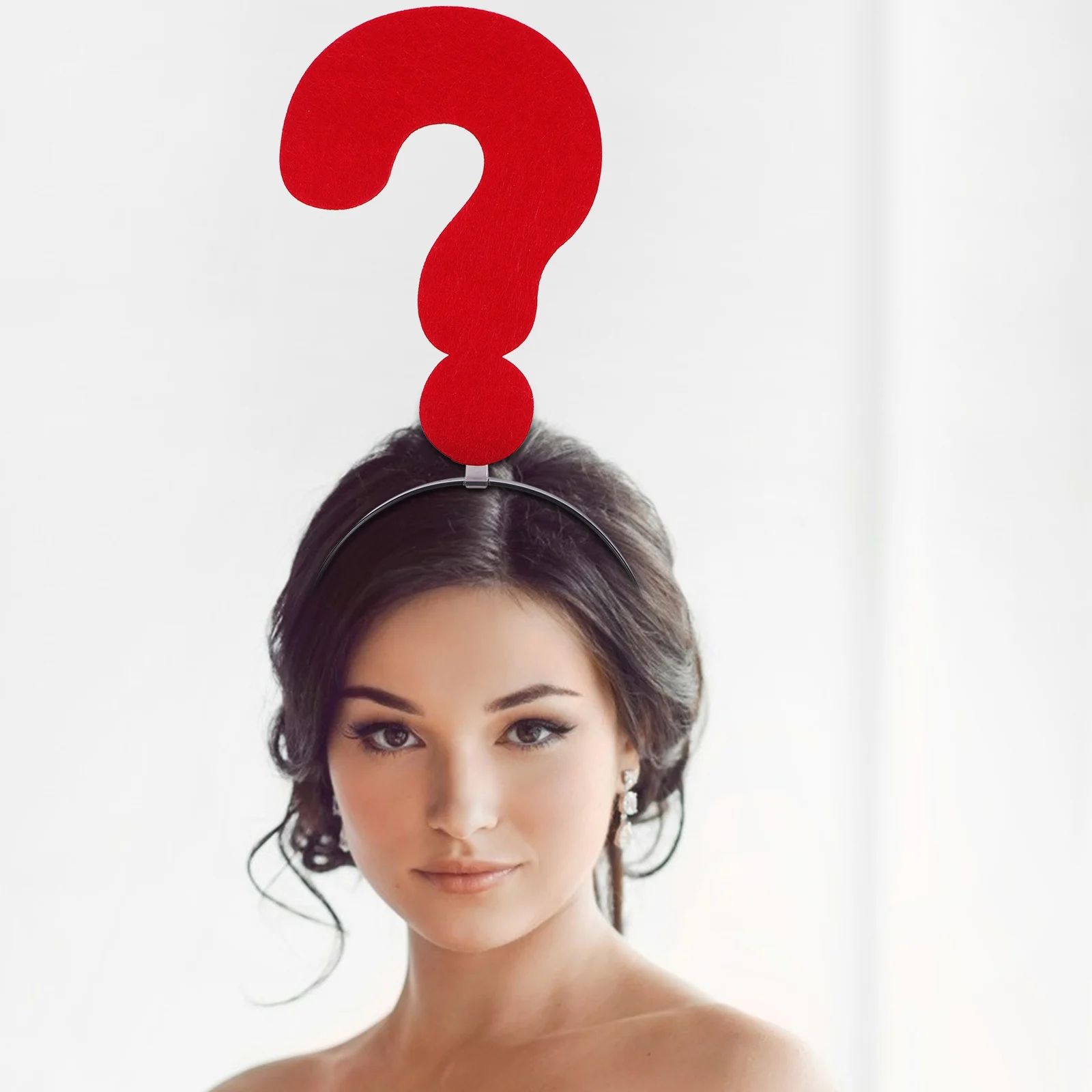 

4 шт., креативная повязка на голову со стрелкой, эластичные ленты для волос, обруч для волос с символом, открите вопросительный знак, уникальные забавные аксессуары